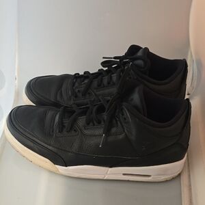 Jordan 3 Cyber Monday Nike Black and White Leather Sneakers
